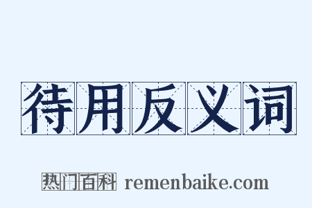 待用反义词是什么意思的图片